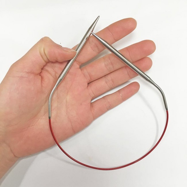 Chiaogoo Knit red acero inoxidable aguja de punto alrededor de truco aguja tejer todos los tamaños 