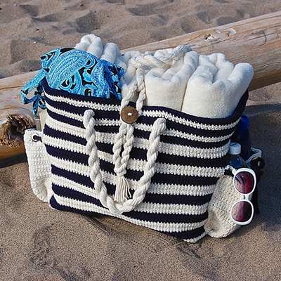 bolsa nautica, de Jennifer Pionk. Vía Ravelry